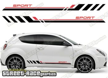 Alfa Romeo MiTo racing stripes 208