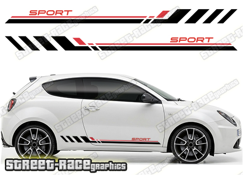 Alfa Romeo MiTo racing stripes 208