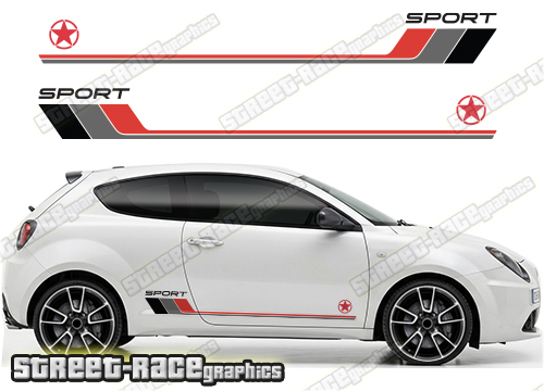 Alfa Romeo MiTo racing stripes 321