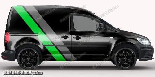 Dark grey & light green on a black car