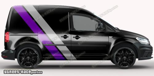 Mid grey & purple on a black car