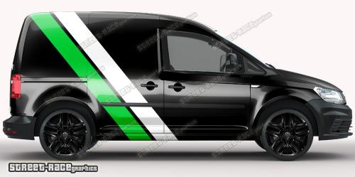 White & light green on a black car