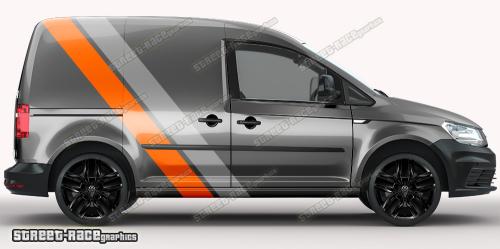 Mid grey & orange on a dark grey car