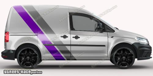 Dark grey & purple on a silver car