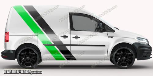 Anthracite & light green on a white car