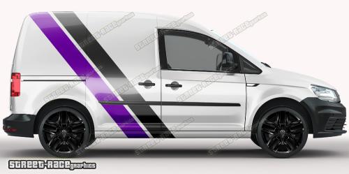Anthracite & purple on a white car
