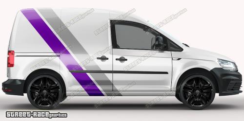 Mid grey & purple on a white car