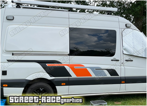 Customised 3-colour campervan graphics