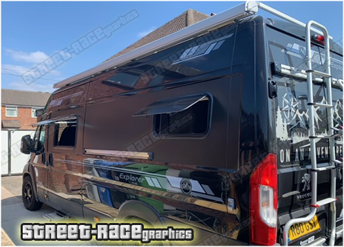 Dark & mid grey matt camper graphics